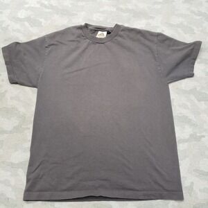 Vintage AAA Blank Shirt Mens Large Gray Short Sleeve Y2K